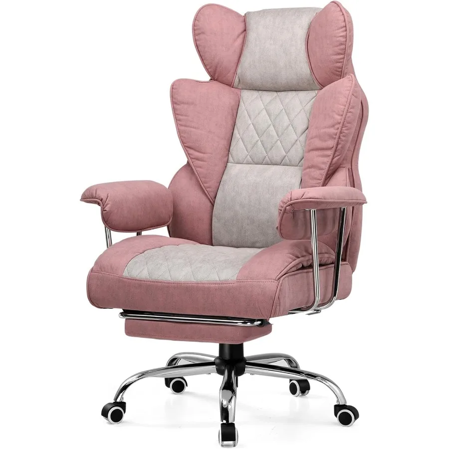 Gaming ChairOffice Chair with Pocket Spring Lumbar Support Ergonomic Comfortable Wide Office Desk Computer Chair with Outward F