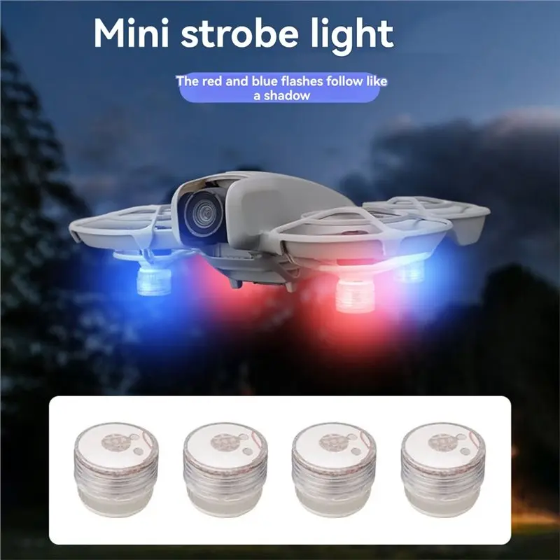 FFYY-For DJI NEO 2 متوافق مع الطائرات بدون طيار LED مصباح إشارة صغير وامض ستروب مصباح تحذير-ليلة استبدال سلامة الطيران