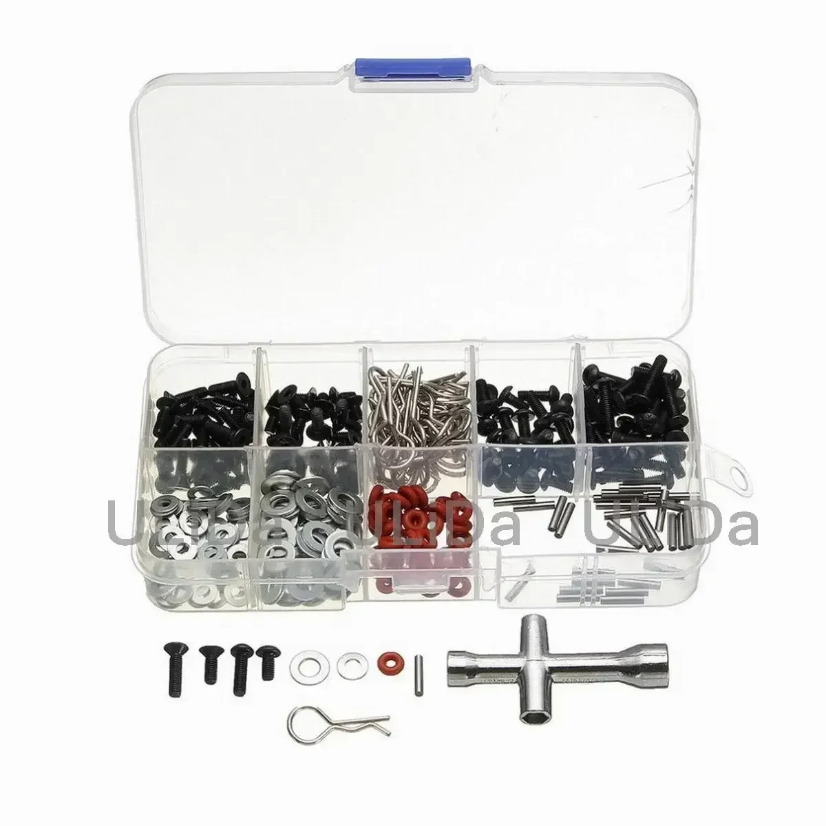 270pcs Flat Head Screws + N3/4 Flat Washer with Hexagon Wrench Box Special Repair Tool Kit For 1/10 HSP RC Car Accessories