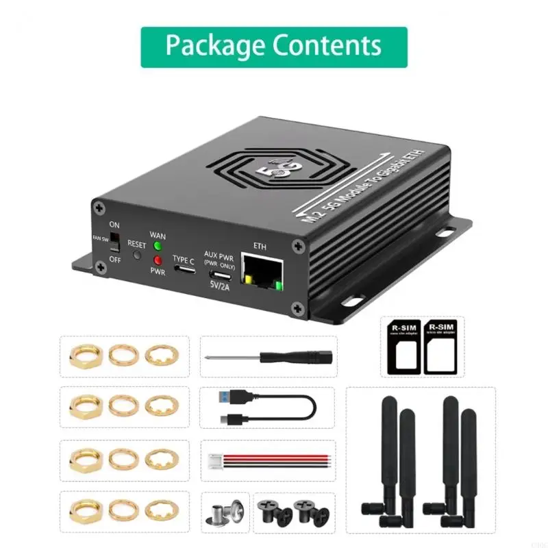 C90C NGFF M.2 RM520N-GL 모듈에서 2.5GBPS 코드 이더넷 RJ45 LAN 어댑터