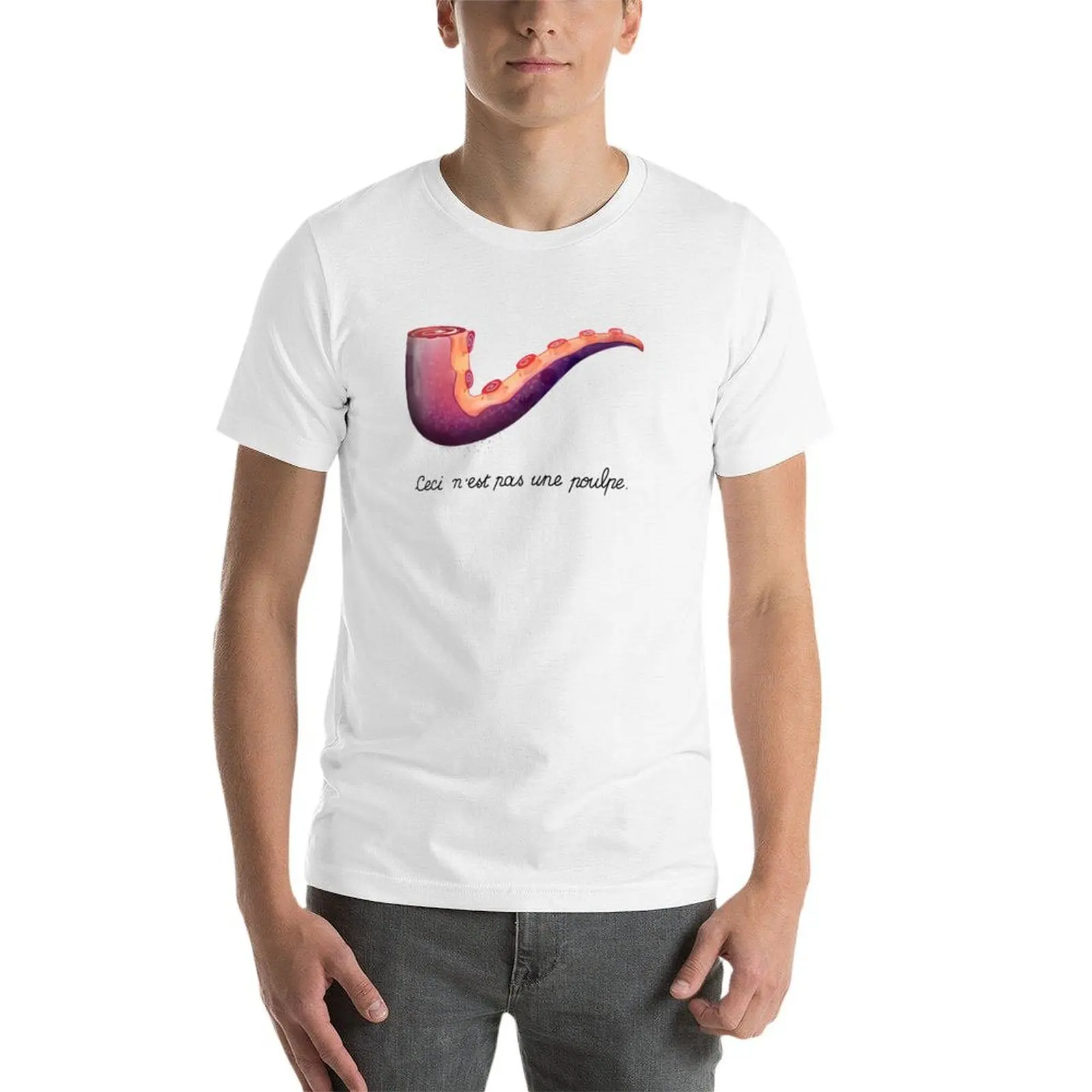 العلامة التجارية poulpe قمصان عالية n'est t الفاخرة رجل تي شيرتات قطن une Ceci تي شيرت باس رجل تي شيرت مصمم جودة