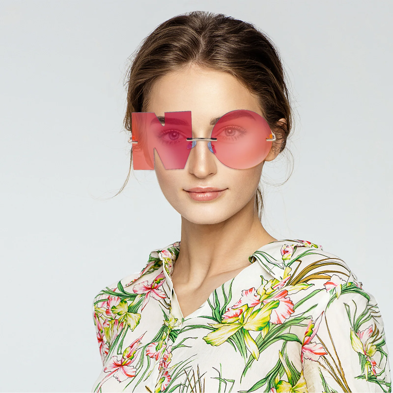 

1Pair Sunglasses Creative Letter Style Festival Party Photo Prop Chic Personalized Alphabet Glasses Sunglasses