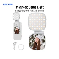 NEEWER Basics Luz magnética para selfies compatible con iPhone MagSafe, iluminación de relleno LED pequeña giratoria bicolor de 2W CRI95+ para teléfono