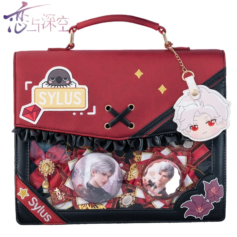 

Сумка через плечо Love and Deepspace, мультяшная, с ручкой-стилусом, итабэг, аниме-товары, праздничный подарок, повседневная мода, вместительная