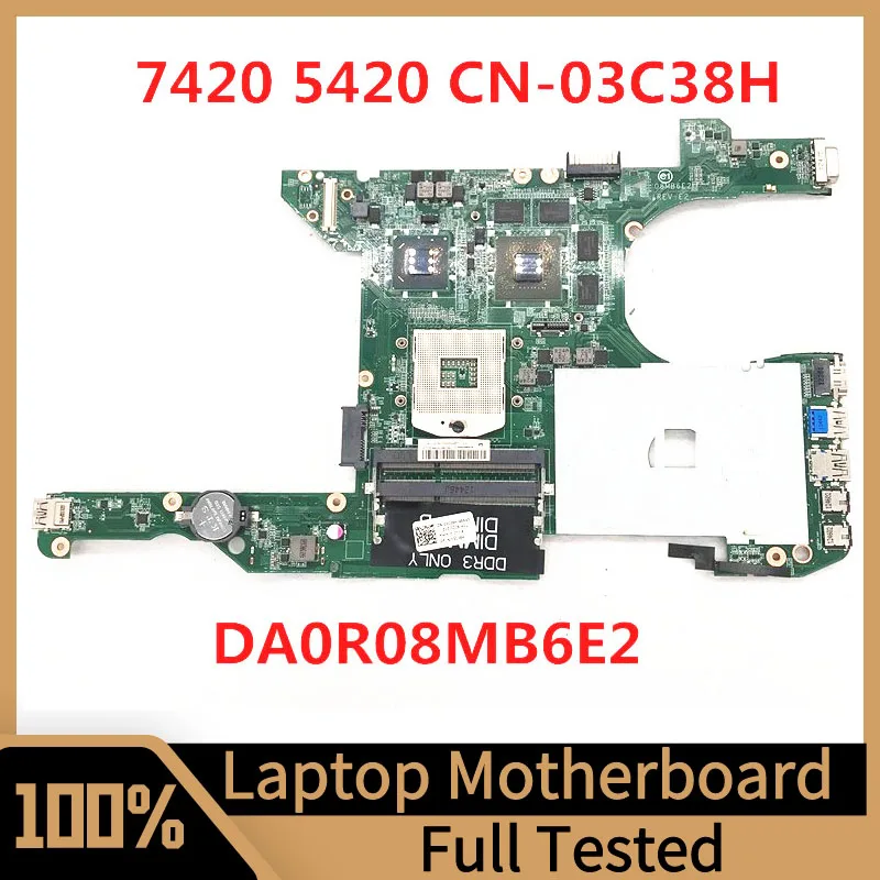 

CN-03C38H 03C38H 3C38H Mainboard For Dell 7420 5420 Laptop Motherboard DA0R08MB6E2 GT640M HM76 2G 100% Fully Tested Working Well