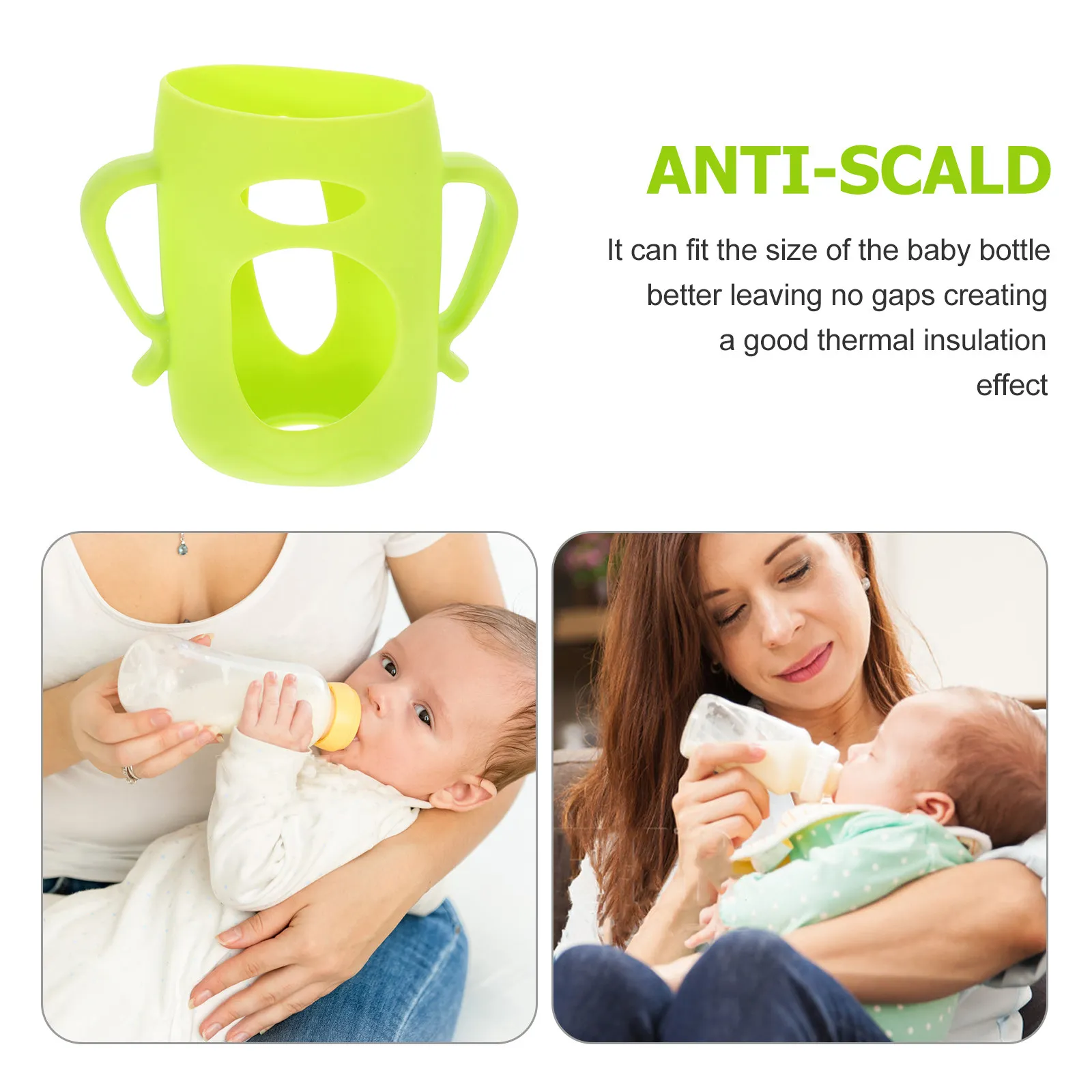 Silicone Feeding-Bottle Cover Drop-Resistant Protective Sleeve for Baby Infant Newborn Wide Mouth 160Ml Colorful Soft Safe view 3