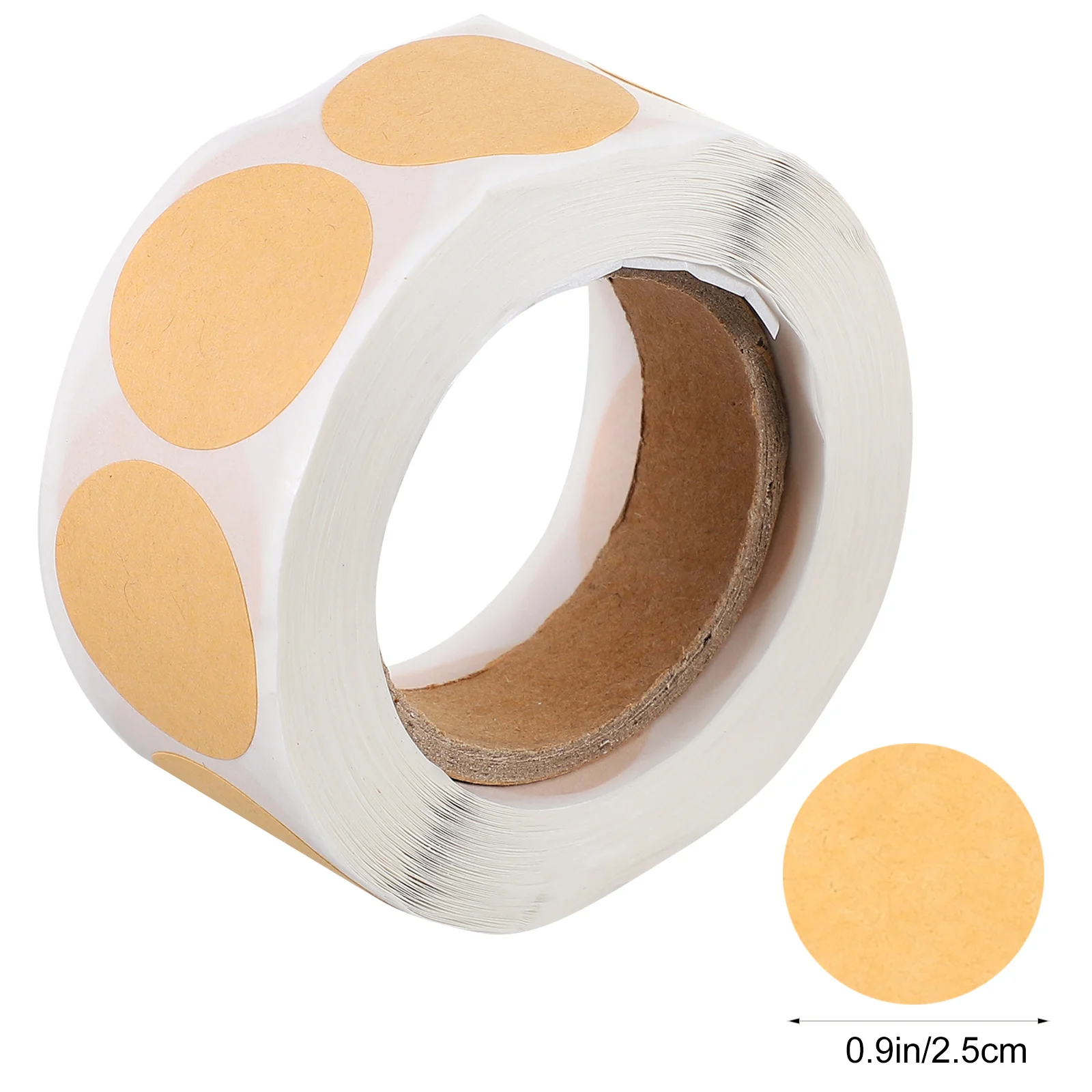 Kraft Paper Stickers Round Coding Labels DIY Label Stickers Self-Adhesive Environment Friendly Name Tags