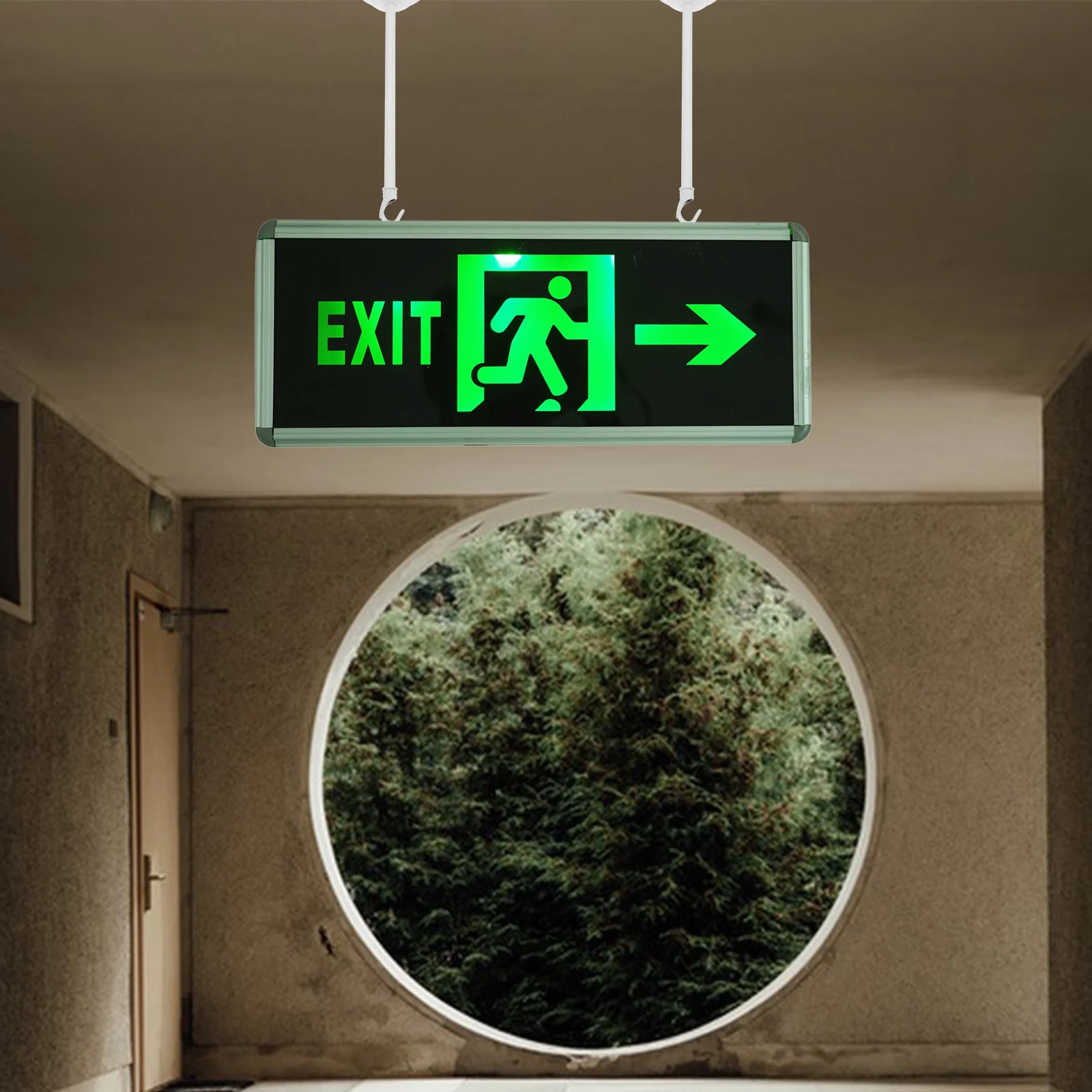

2pcs Exit Sign Lighting Fixture Stems Evacuation Lamp Sign Boom Emergency Light Hanging Bar Rods White Compact Space Saving