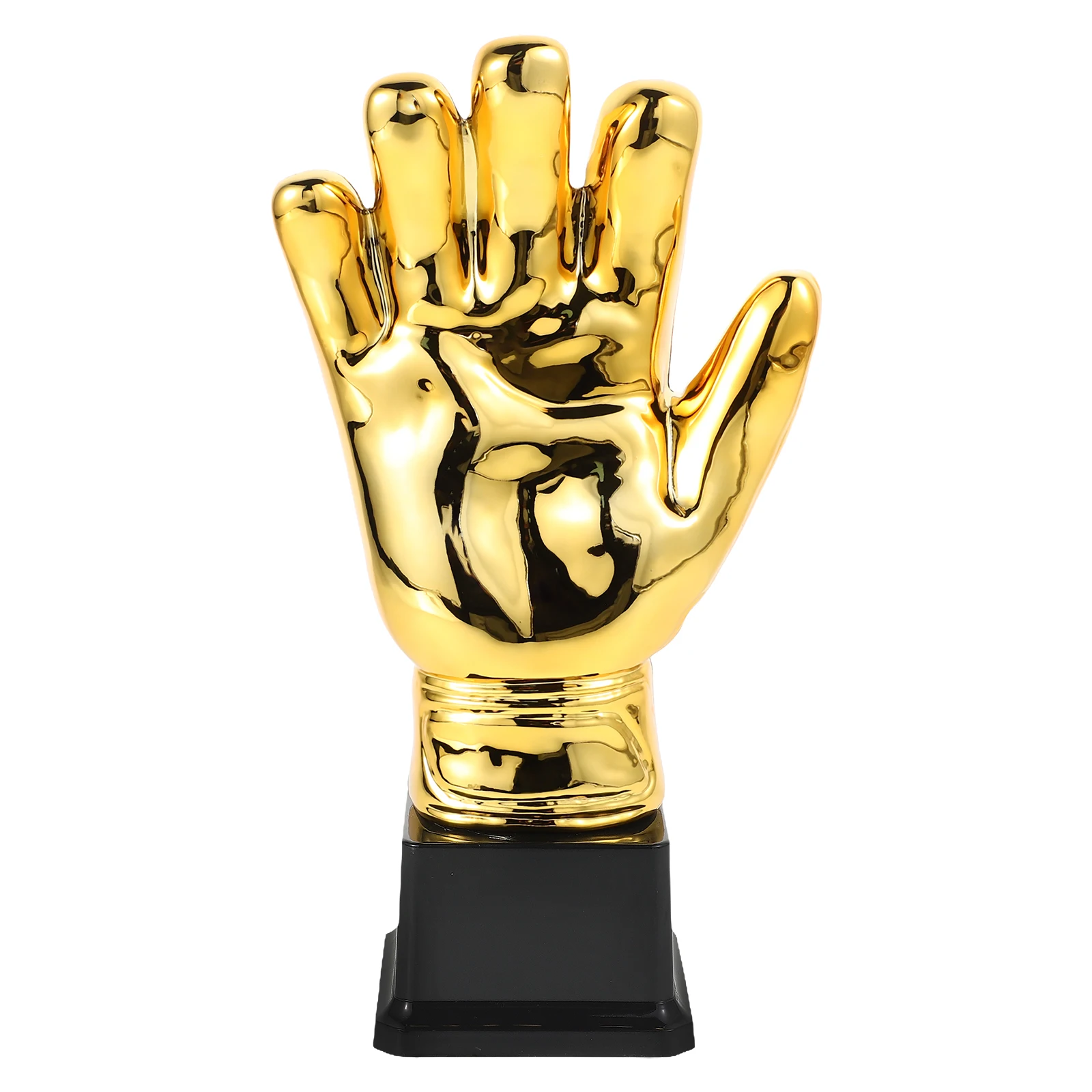 

Gold Gloves Soccer Goalkeeper Trophy Award Football Competition Trophy Small Plastic Trophy Prize For School Matches Celebration