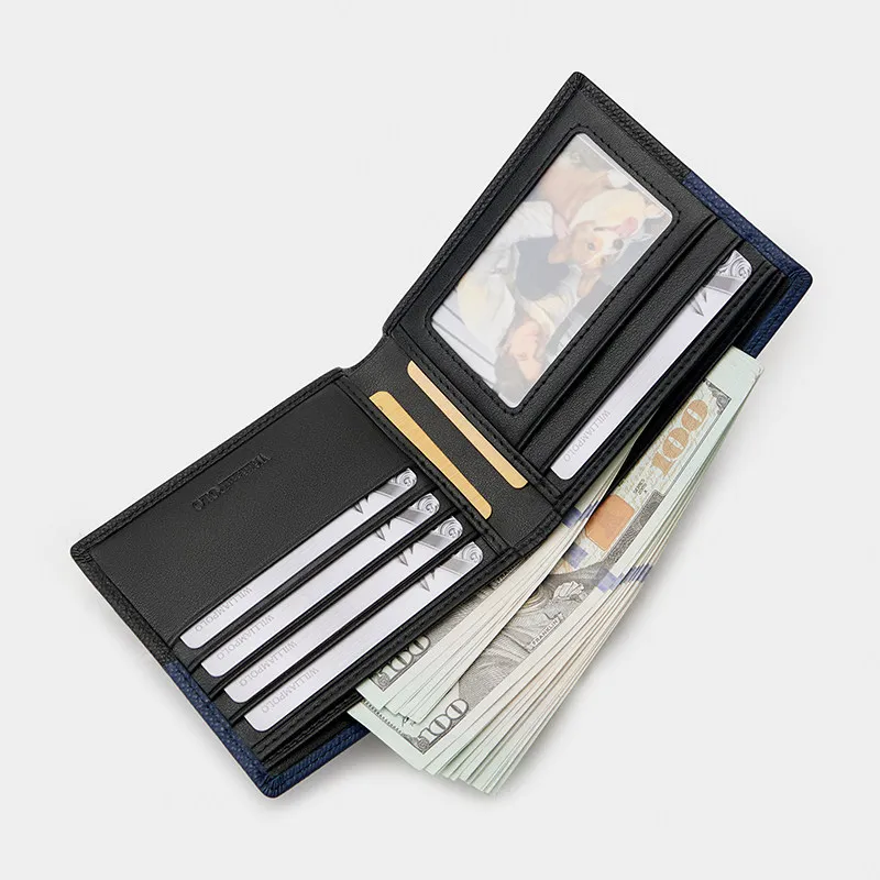 Men's Genuine Leather Wallet, 2026 New Style, Business Light Luxury High-End Young People's Thin Soft Leather Wallet