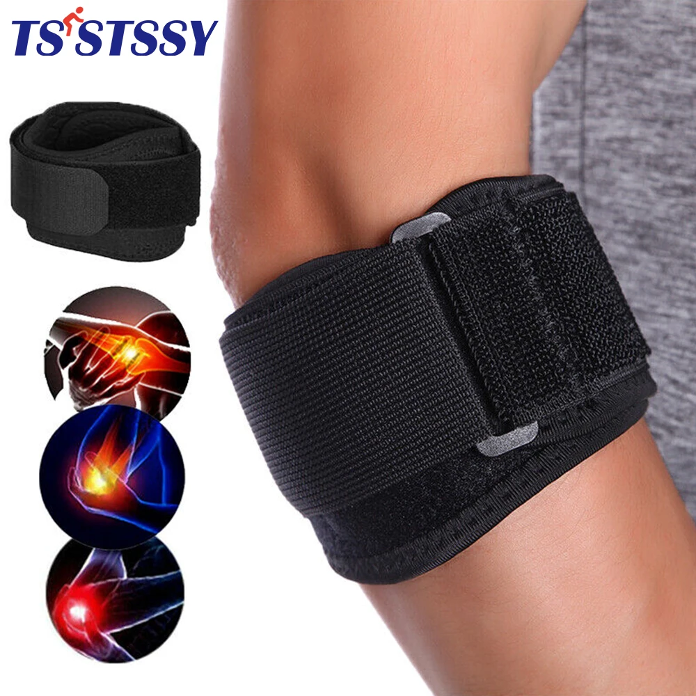 1Pcs Sport Elbow Brace Support Strap Forearm Compression Pad Tennis Elbow Brace Wrap Band for Weightlifting,Golf Pressure Relief