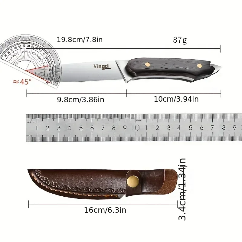 Seiko forged Longquan outdoor fruit knife, multi-functional household knife, sharp high hardness portable stainless steel knife