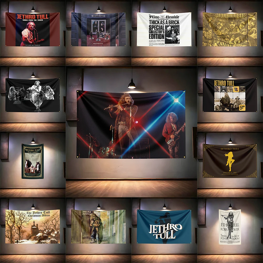 

Rock Music Flag 3x5ft for Jethro Tull Fans Banner HD Print Brass Grommet Garage Bedroom Living Room Dorm Wall Decor Tapestry