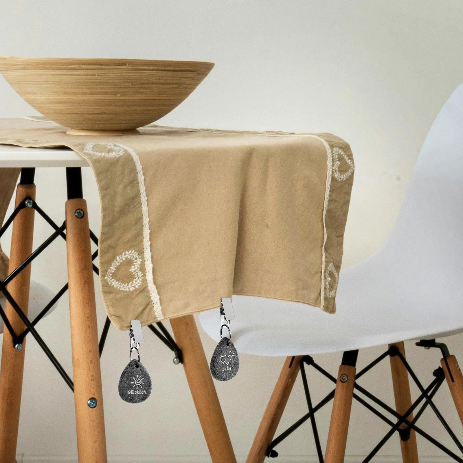 8Pcs Elegant Marble Tablecloth Clips Engraved Patterns Easy Use Outdoor Patio Weights Decor Tablecloth Weights