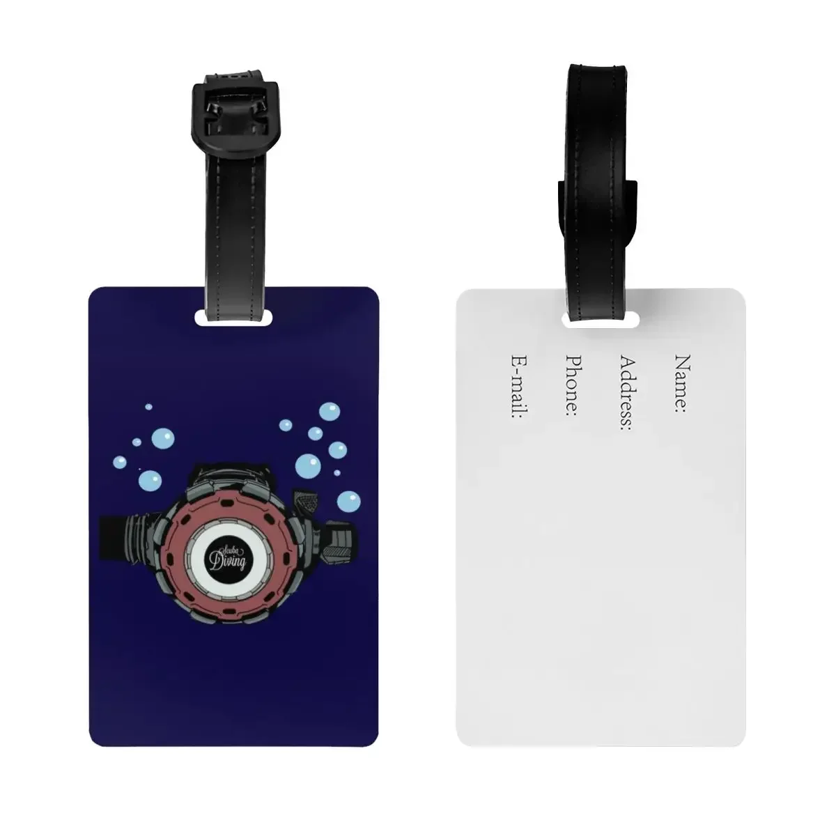 Scuba  Regulator Luggage Tag Dive Diver Travel Bag Suitcase Privacy Cover ID Label