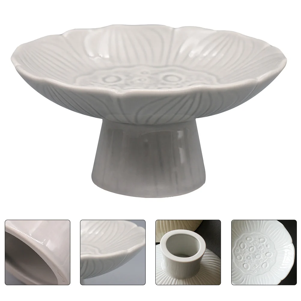 

Japanese Style Ceramic Fruit Plate Fine Workmanship Smooth Polished Bright Color for Home Restaurant Hotel Food Serving Storage