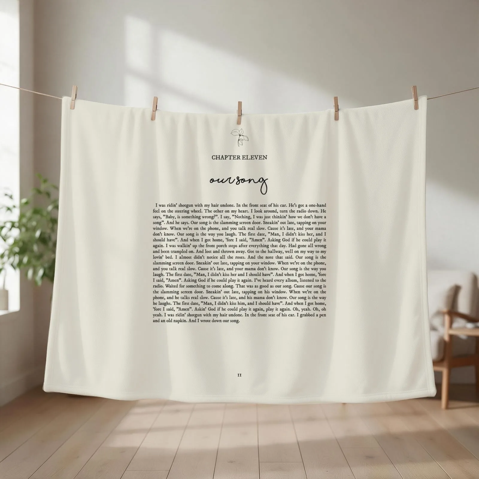 Our Song Lyrics Throw Blanket For Decorative Sofa Personalized Gift Luxury Designer Extra Large Throw Blankets