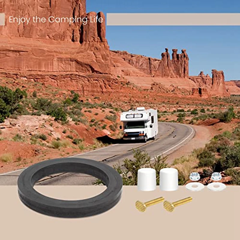 Durable RV Toilet Seal Replacement Accessories For 300, 310, 320 Series With Toilet Kit & Mounting Hardware