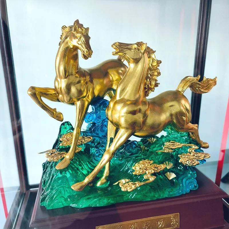 마 지아청 장식품 금박 도장 회사 집들이 선물 고급형