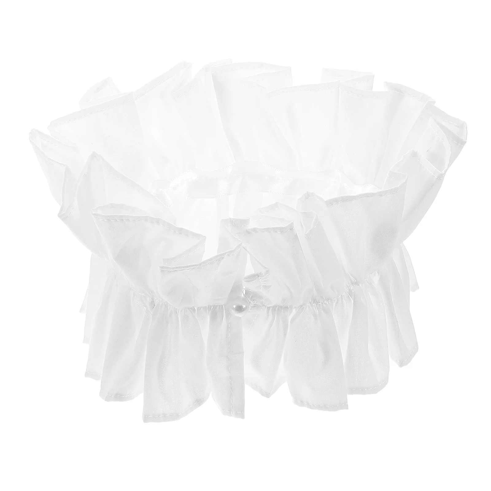 

Elegant Neck Ruffle Collar Women Victorian Detachable Cotton French Pleated Fake Collar Dress Costume Fashion Accessory