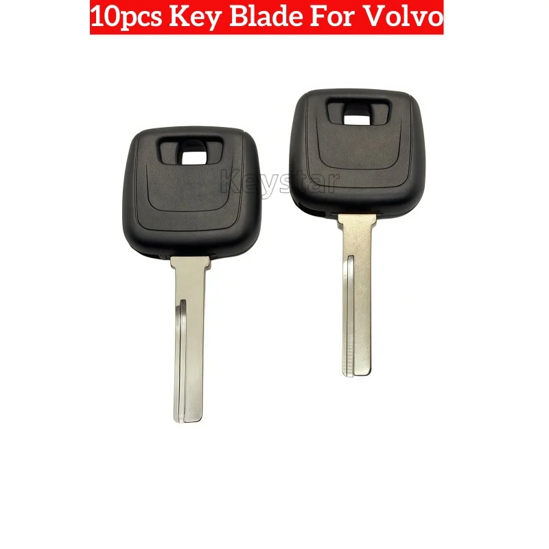 

keystar 10pcs/bag HU56R Car Key Tansponder Shell Chip Less Case Key Blade Head for VOLVO 1997-2006 Spare Ignition Key