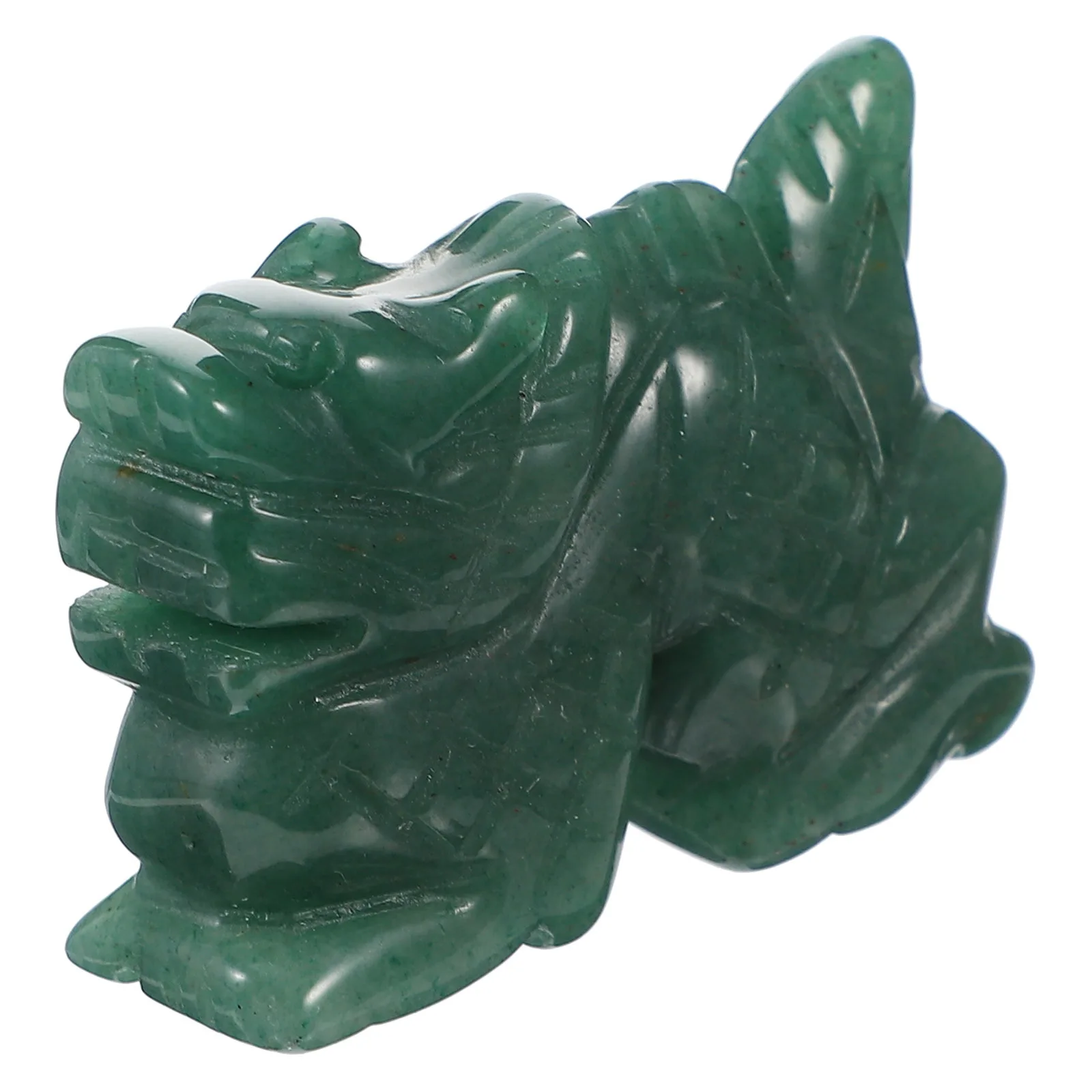 

1Pcs Natural Crystal Chinese Dragon Ornament Carved Aventurine Jade Sculpture Exquisite Mini Decoration Blessing Gift