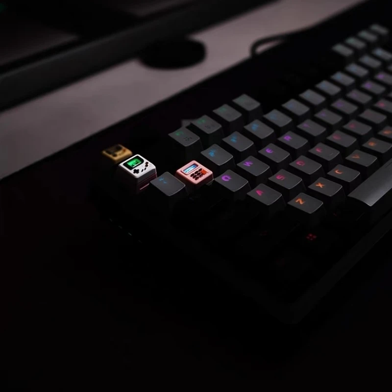 Klawiatura Keycaps 3w1 do mechanicznego klasycznego Retro ślicznego przezroczystego breloczka garnitur śliczny przycisk spersonalizowane klawisze