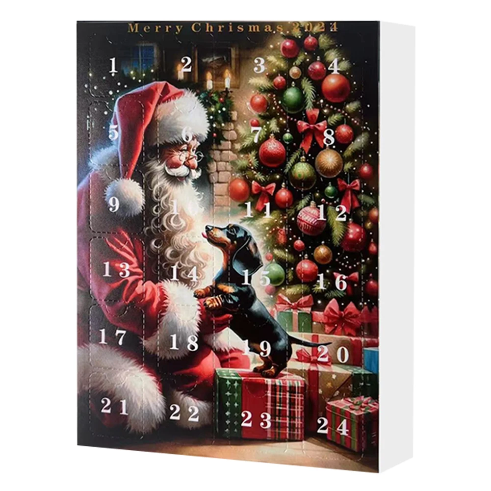 تقويم مجيء للفتيات والفتيان في سن المراهقة ، الكلاب ، عطلة عيد الميلاد ، مجموعة كلاب مضحكة ، هدايا قابلة للتجميع ، #5