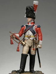Resin soldier 1/32 54MM ancient Military Police Horn 1807-1810 Model Unassambled Unpainted Figure Building Kit