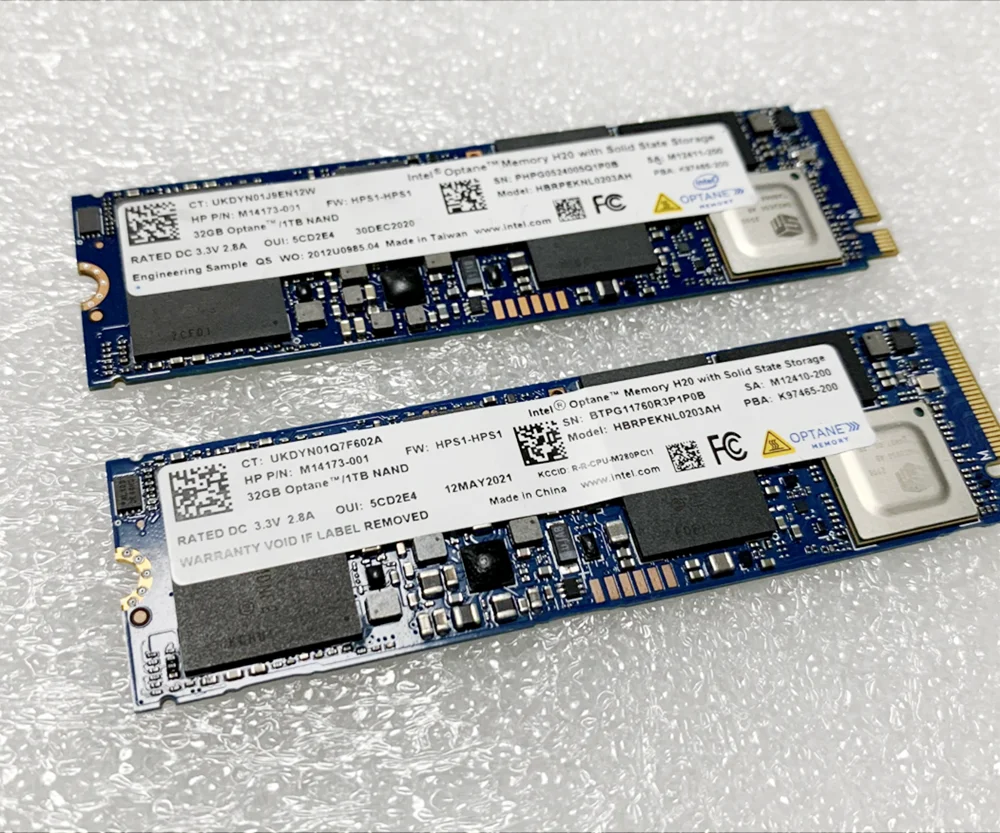 Original H20 32G+1TB, 32G+512GB M.2 2280 NVME PCIe3.0 3D XPoint SSD For Intel Optane