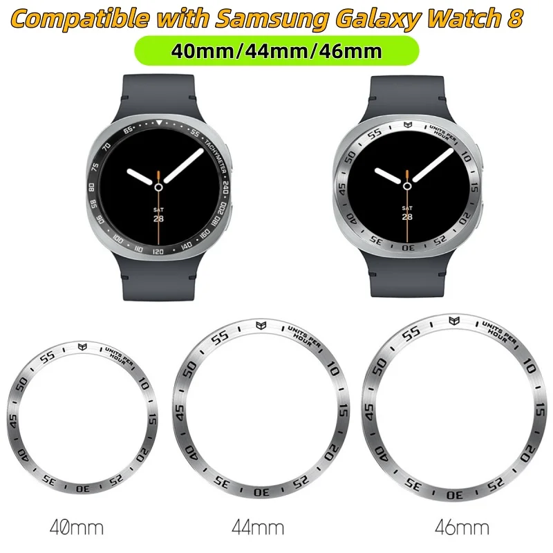 

Suitable Metal Bezel For Samsung Galaxy Watch 8 7 Series Protection Adhesive Cover Case For Galaxy 40mm 44mm 46mm Bumper Ring