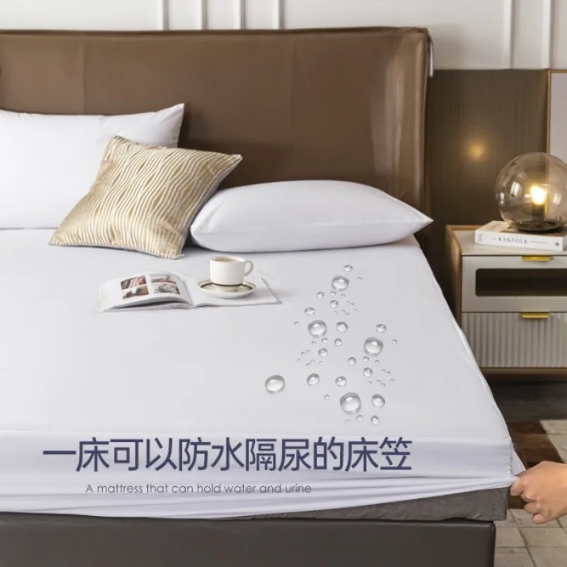 

2025 new solid color waterproof fitted sheet, mattress cover 1 piece breathable mattress dust cover, mattress protective cover
