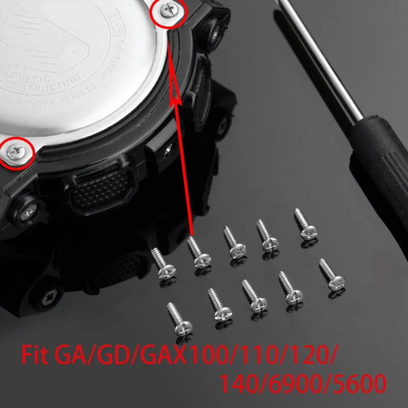 Watch Screw Fit Casio GA/GD/GAX100/110/120/140/6900/5600 Series Watch Case Back Watch Parts Aftermarket Replacements