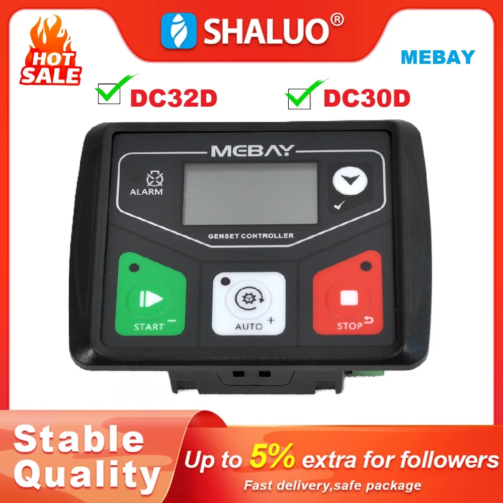 

Контроллер Mebay AMF DC32D DC30D для малогабаритных генераторов с автоматическим запуском и остановкой, модуль управления с USB-интерфейсом и 1,8-дюймовым ЖК-дисплеем