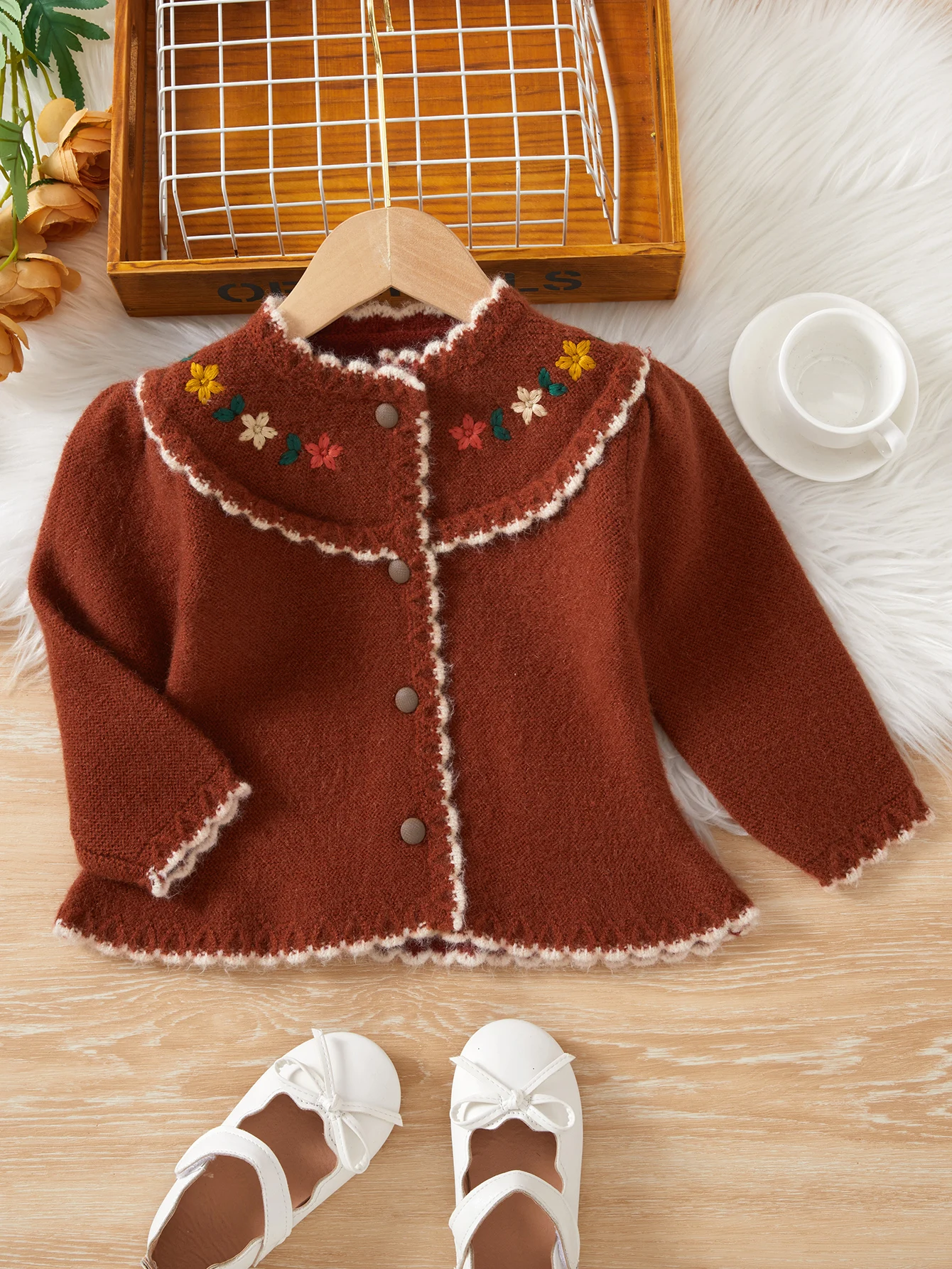 Girls Casual Start Knit Sweater Cute Preppy Clothes for Little Girls Toddler Cardigan Sweater for Girls 2-6 Years Old