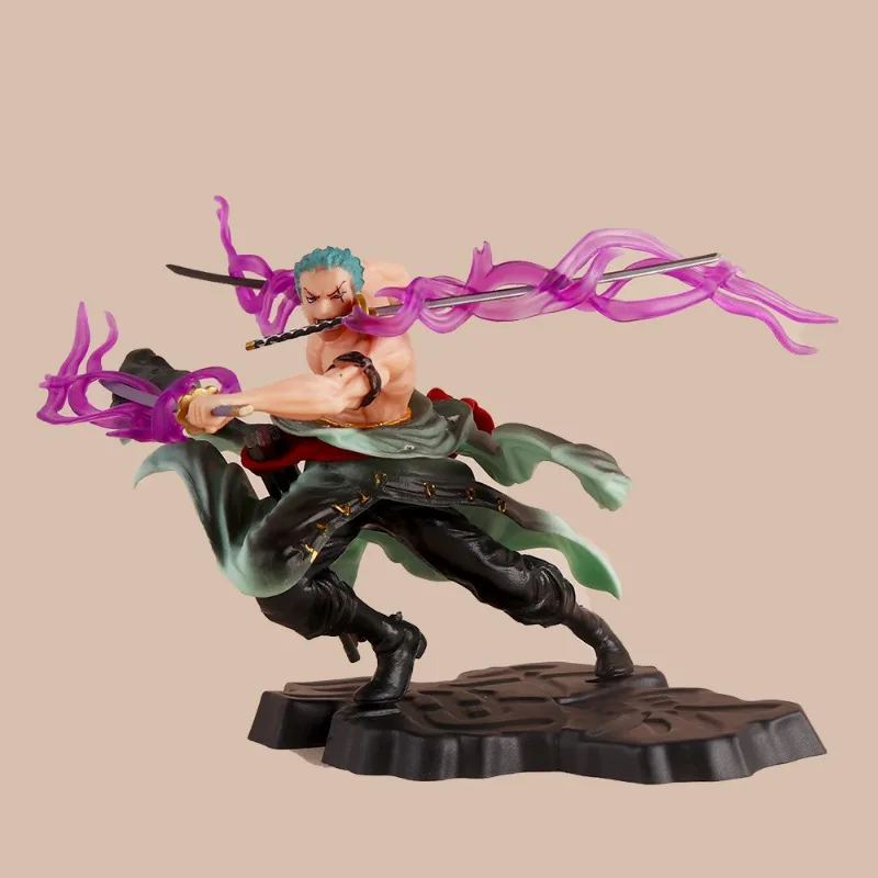 10cm One Piece Anime Figure Roronoa Zoro toy model Action Figures statue Collection Desktop decoration Pendant kid birthday Gift