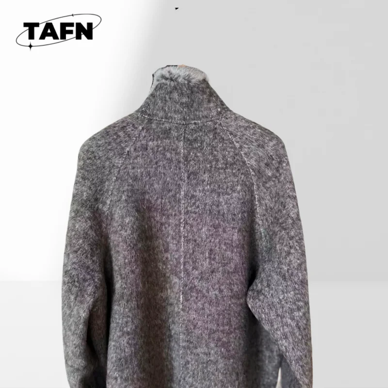 Conjunto de calças femininas chiques de ajuste fino com blazer combinando conjunto de calças femininas de ajuste fino para um visual moderno e chique AJ1855