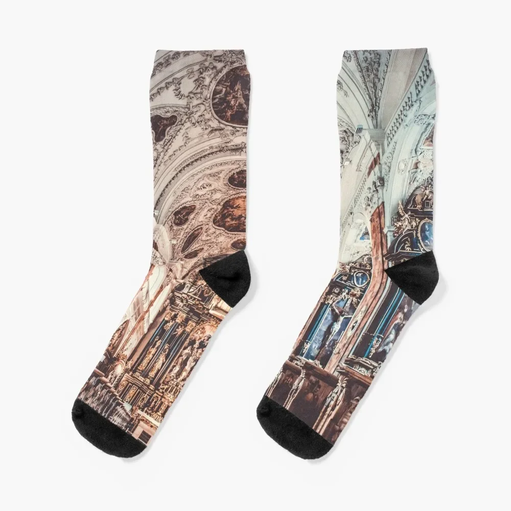 

Classic Catholic Church Christianity Praying Religion God Socks Stockings man Argentina floral funny sock Socks Female Men's