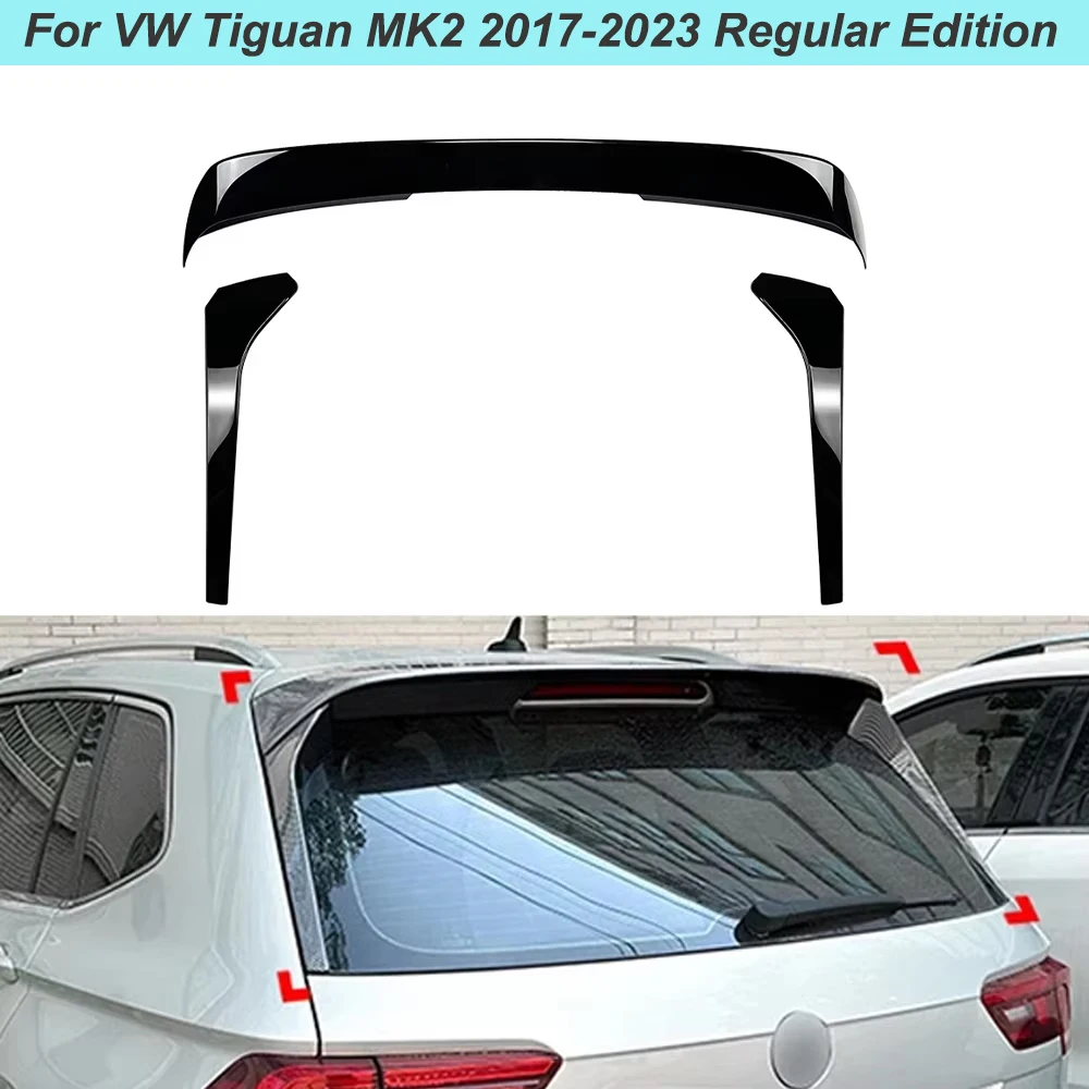 

For VW Tiguan MK2 2017-2023 Rline Car Tail Wings Fixed Wind Spoiler Rear Top Side Wing Modification Auto Decoration Accessories