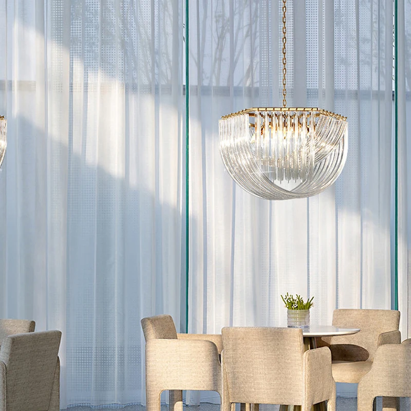 Nordic Glass Tube Modern Home Chandeliers For Living Room Restaurant Bedroom Bedside Ceiling Lamp Lustre Lamparas Fixtures