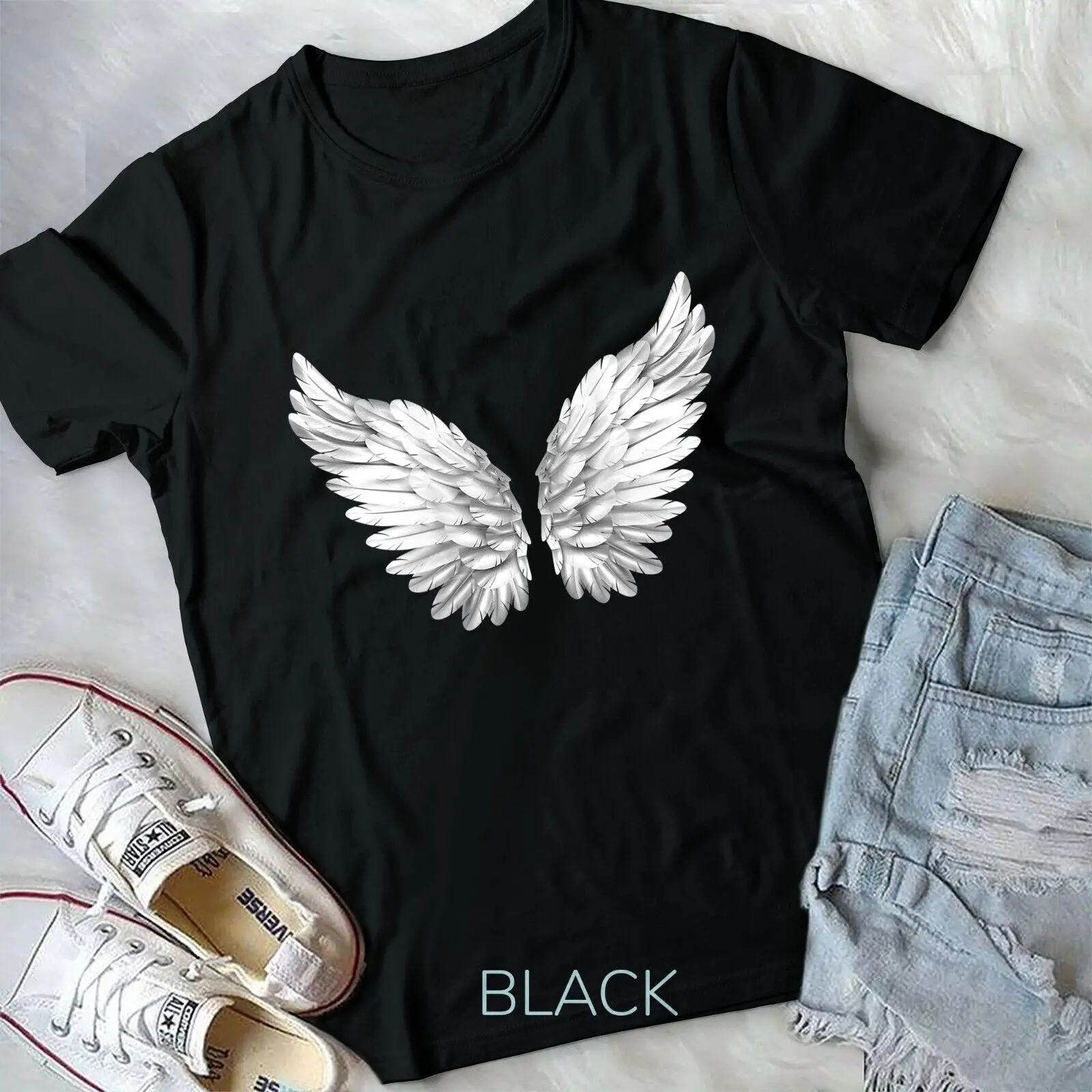 White Angel Wings Freedom Angelwings For Men & Women Angel Unisex T-shirt