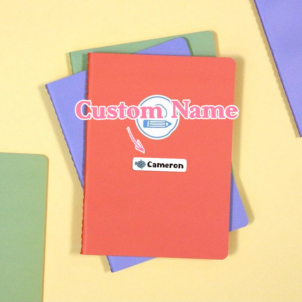 Custom ocean Name Sticker,Transparent Waterproof Stickers for Kids,diy Name Labels for School Bag Bottles Box  Mug Uniform view 4