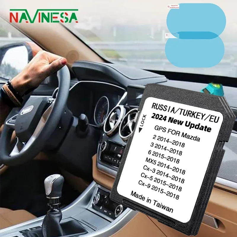 

2024 EU Russia Turkey Ukraine Maps for Mazda 2/3/6/CX3/CX5/CX9/MX5 Vehicle Sat Nav SD Navigation Card 16GB GPS