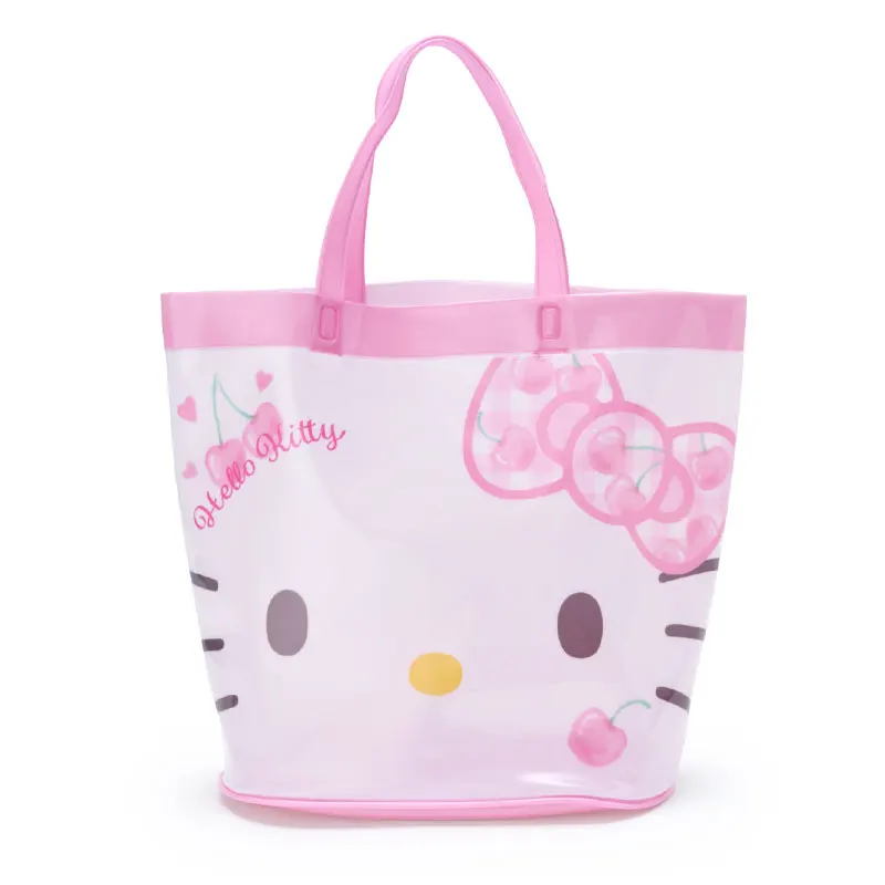 Anime Sanrios Hellokittys My Melody Cinnamoroll Little Twin Star Transparent Wash Bag Waterproof Swimming Bath Bag Storage Bag