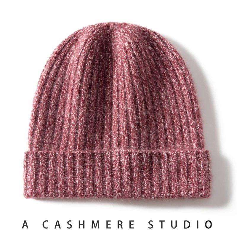 THYFGT Cashmere Beanies for Women New Winter Knitted Headgears Keep Warm Hat High Quality Solid Casual Outdoor Caps Skullies