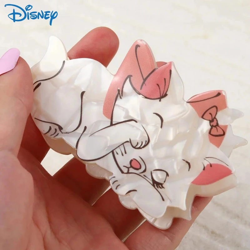 Disney Cartoon Cute Marie Cat Plastic Resin Gripping Hair Clip Originality Shark Clip Girl Hair Accessories Birthday Gifts