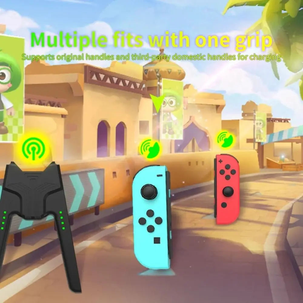 Punho de carregamento portátil para Nintendo Switch, suporte branco ABS, acessórios do jogo, preto, OLED, 2024