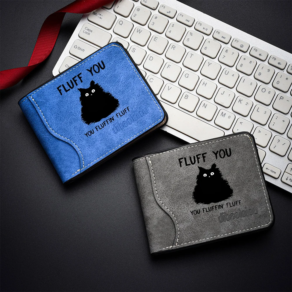 Mini billetera corta para hombre, billetera plegable, material de cuero PU, billetera con ranura para tarjetas de crédito
