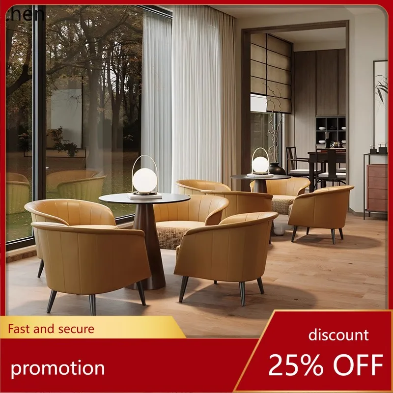 ZML Sofa Chair Hotel Homestay Reception Office Meeting Business Negotiation Leisure One Table Four Chairs Set