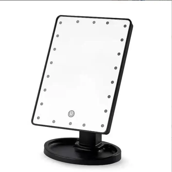 led touch screen illuminated makeup mirror box mul Backlit Vanity Mirror Detachable/Storage Base 3 Colors Dimming Light Mirror